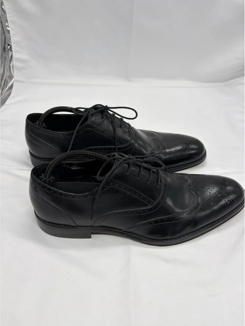 GORDON RUSH Black Leather Oxford Lace-Up Shoes Mens Size 11M —323200